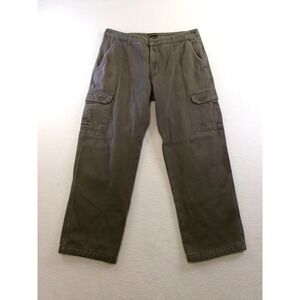 Stanley Cargo Pants Mens 36x29 Grey Fleece Lined Workwear‎ Utility Cotton